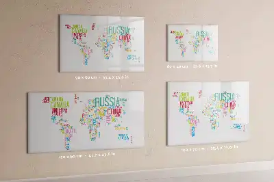 Magnetická nástěnná mapa světa s popisovatelným povrchem