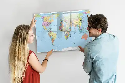 Magnetická kreslící tabule s motivem mapy světa
