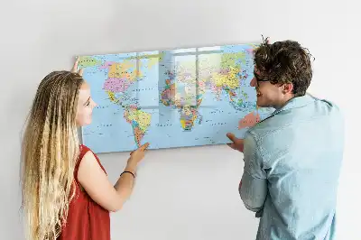 Magnetická kreslící tabule s motivem mapy světa