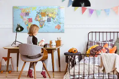 Magnetická kreslící tabule s motivem mapy světa