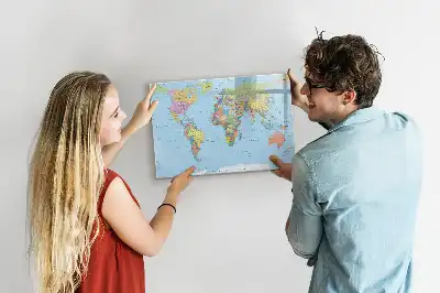 Magnetická kreslící tabule s motivem mapy světa