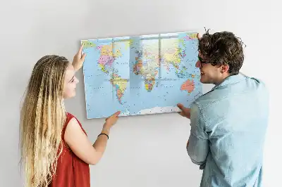 Magnetická kreslící tabule s motivem mapy světa