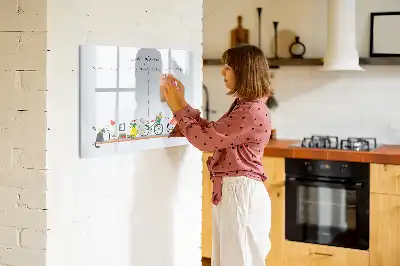 Magnetická kreslící tabule týdenní plánovač
