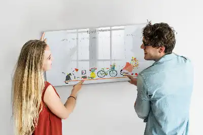 Magnetická kreslící tabule týdenní plánovač