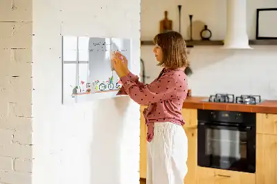 Magnetická kreslící tabule týdenní plánovač