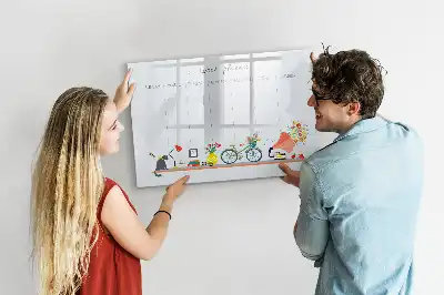 Magnetická kreslící tabule týdenní plánovač