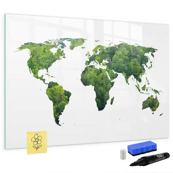 Ekologická mapa světa popisovatelná magnetická tabule