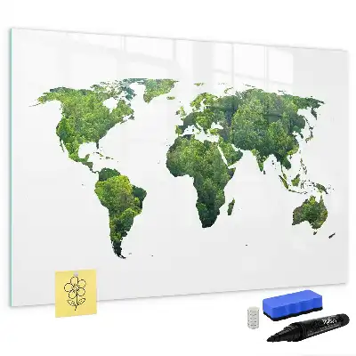 Ekologická mapa světa popisovatelná magnetická tabule