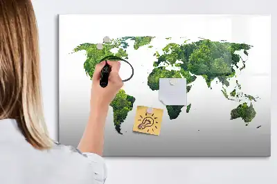 Ekologická mapa světa popisovatelná magnetická tabule
