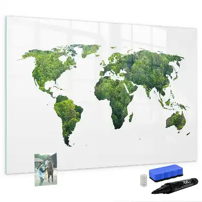 Ekologická mapa světa popisovatelná magnetická tabule