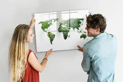 Ekologická mapa světa popisovatelná magnetická tabule