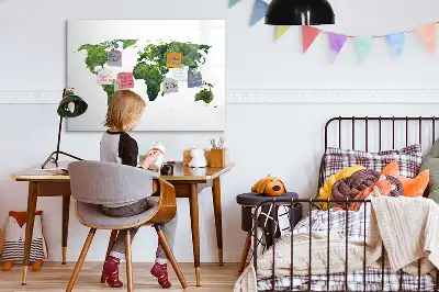 Ekologická mapa světa popisovatelná magnetická tabule