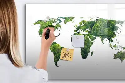 Ekologická mapa světa popisovatelná magnetická tabule