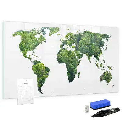 Ekologická mapa světa popisovatelná magnetická tabule