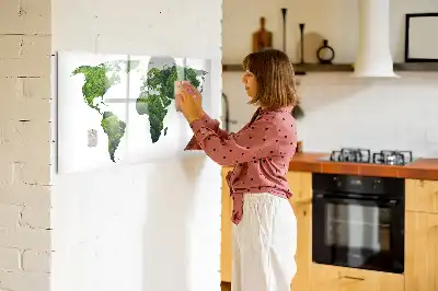 Ekologická mapa světa popisovatelná magnetická tabule