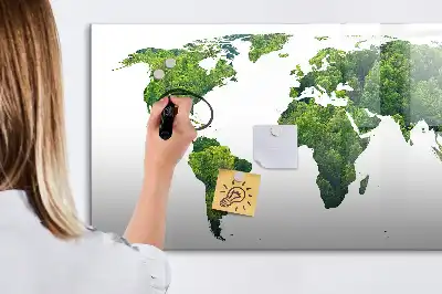 Ekologická mapa světa popisovatelná magnetická tabule
