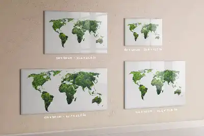 Ekologická mapa světa popisovatelná magnetická tabule