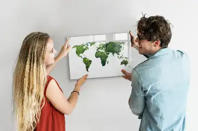 Ekologická mapa světa popisovatelná magnetická tabule