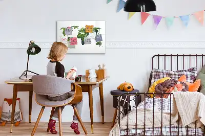 Ekologická mapa světa popisovatelná magnetická tabule