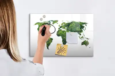Ekologická mapa světa popisovatelná magnetická tabule