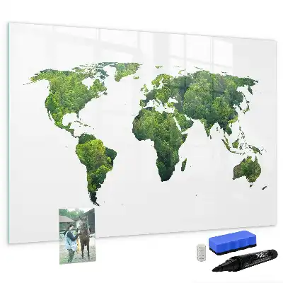 Ekologická mapa světa popisovatelná magnetická tabule
