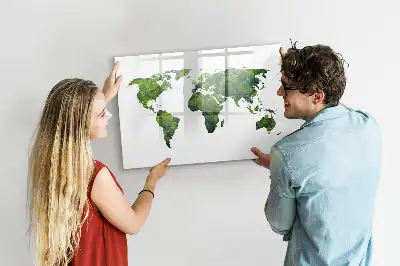 Ekologická mapa světa popisovatelná magnetická tabule