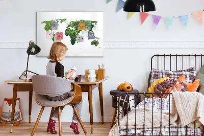 Ekologická mapa světa popisovatelná magnetická tabule