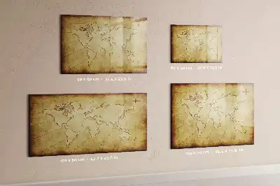 Magnetická tabule se starou mapou světa
