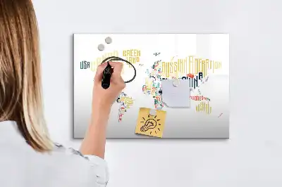 Magnetická kreslící tabule názvy zemí