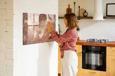 Popisovatelná magnetická tabule mapa světa na cihle