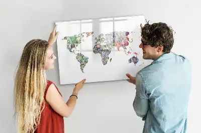 Magnetická kreslící tabule mapa z bankovek