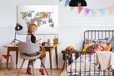 Magnetická kreslící tabule mapa z bankovek