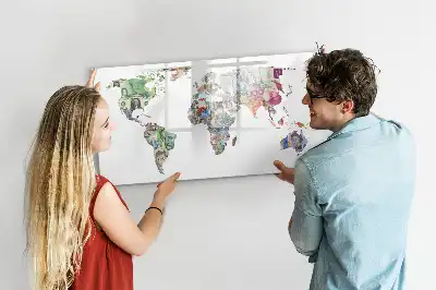 Magnetická kreslící tabule mapa z bankovek