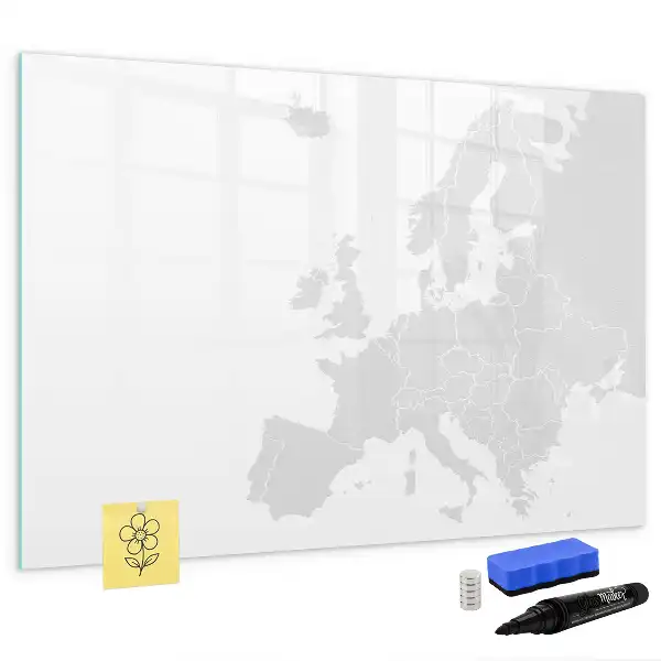 Mapa Evropy popisovatelná magnetická tabule