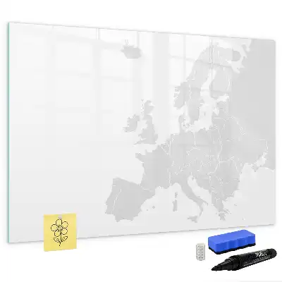 Mapa Evropy popisovatelná magnetická tabule