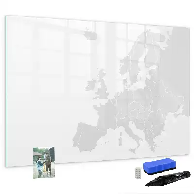 Mapa Evropy popisovatelná magnetická tabule