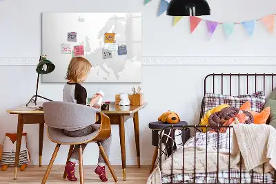Mapa Evropy popisovatelná magnetická tabule