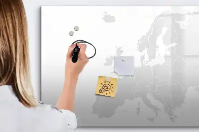 Mapa Evropy popisovatelná magnetická tabule