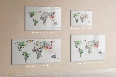 Mapa Evropy popisovatelná magnetická tabule