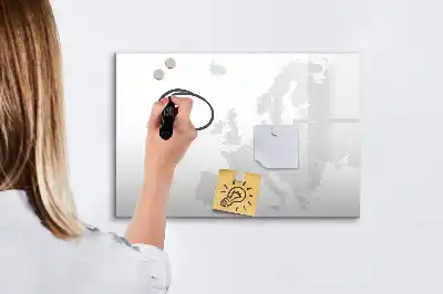 Mapa Evropy popisovatelná magnetická tabule