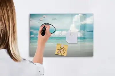 Magnetická kreslící tabule s motivem mořské krajiny