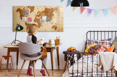 Mapa světa ve starém stylu magnetická kreslící tabule
