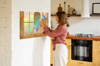 Magnetická kreslicí tabule v designu duhové mapy světa