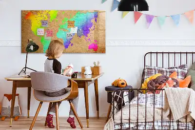 Magnetická kreslicí tabule v designu duhové mapy světa