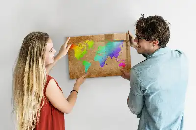 Magnetická kreslicí tabule v designu duhové mapy světa