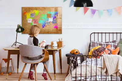 Magnetická kreslicí tabule v designu duhové mapy světa