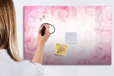 Popisovatelná magnetická tabule obrázek s motivem abstrakce růží