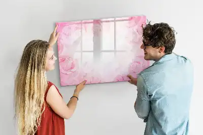 Popisovatelná magnetická tabule obrázek s motivem abstrakce růží