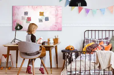 Popisovatelná magnetická tabule obrázek s motivem abstrakce růží