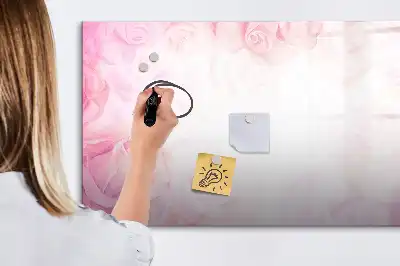 Popisovatelná magnetická tabule obrázek s motivem abstrakce růží